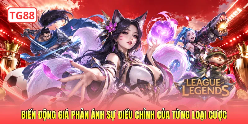 Biến động giá phản ánh sự điều chỉnh của từng loại cược
