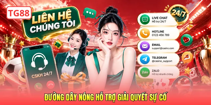 Đường dây nóng hỗ trợ giải quyết sự cố