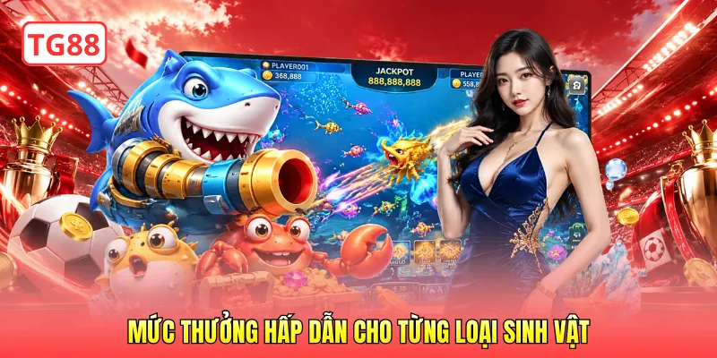 Mức thưởng hấp dẫn cho từng loại sinh vật